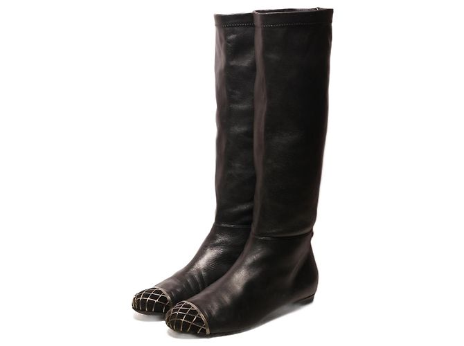Amazing Chanel Runway Boots Black