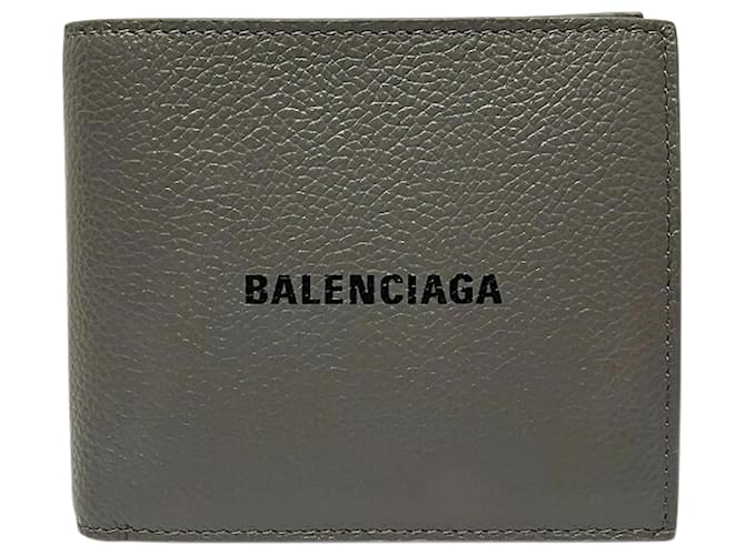 Everyday Balenciaga Grey Leather Bi-fold Wallet for Men Brown  ref.2206214