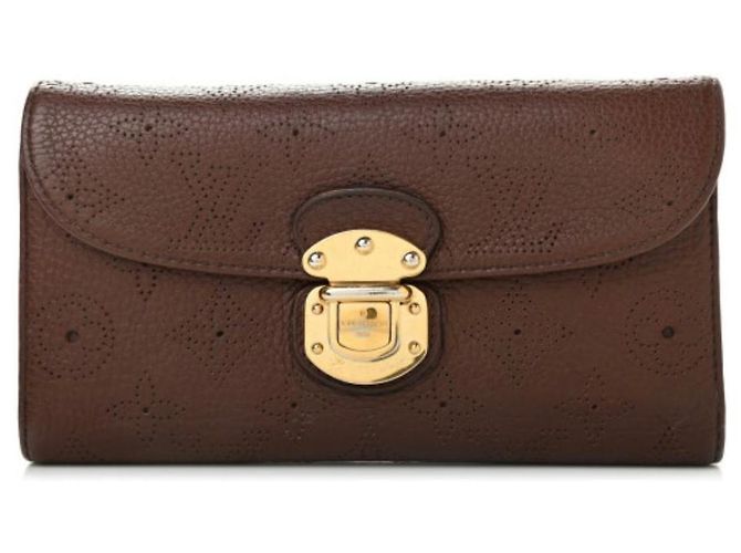 Cartera Mahina Amelia Louis Vuitton de cuero marrón Castaño