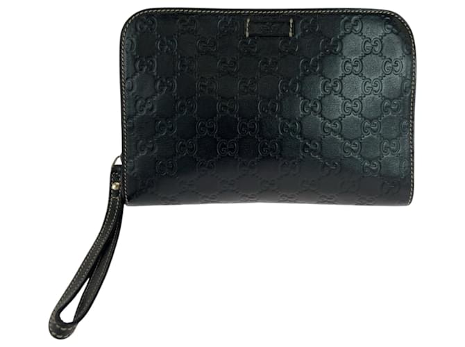 Gucci Micro guccissima Black Leather  ref.2207449
