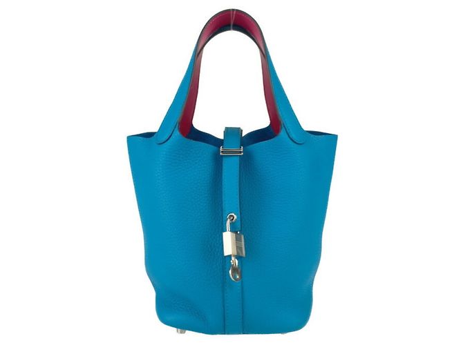 Hermès Hermes Handbag Picotin Lock PM Eclat Blue