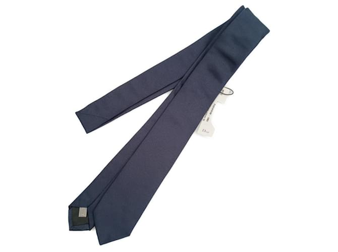 Christian Dior Blue Silk Skinny Tie  ref.2207567