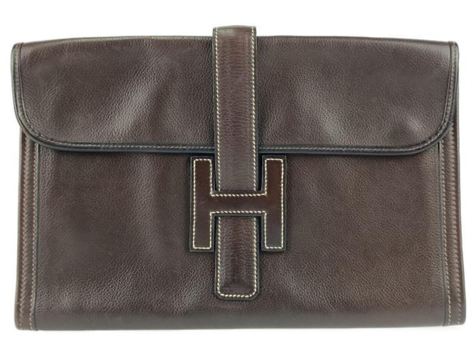 Hermès Sac à main Hermes Jige PM Marron foncé
