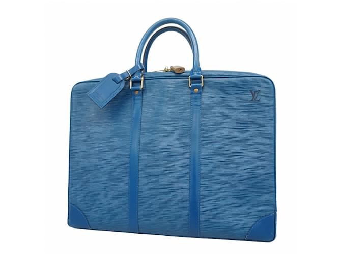 Louis Vuitton Epi Porte Document Voyage Handbag Blue  ref.2208917