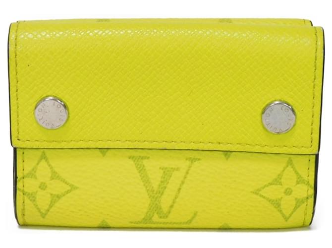 Louis Vuitton Taigarama Tri-fold Wallet Yellow Leather  ref.2209019