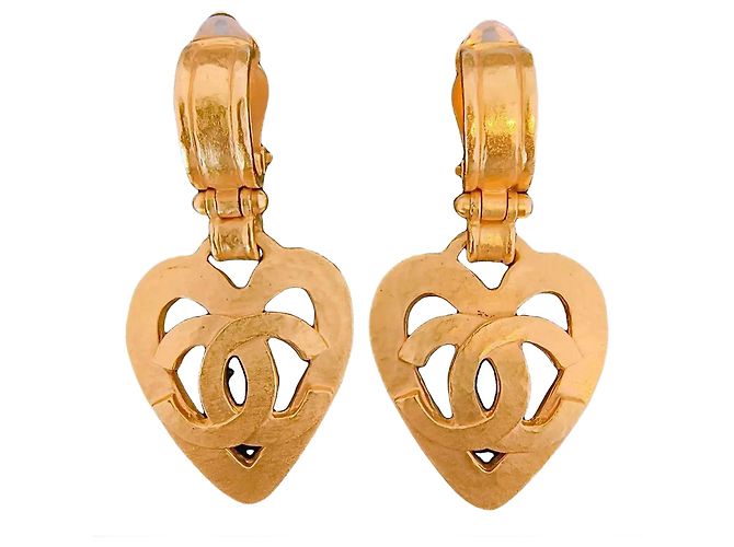 Orecchini a cuore Chanel D'oro 