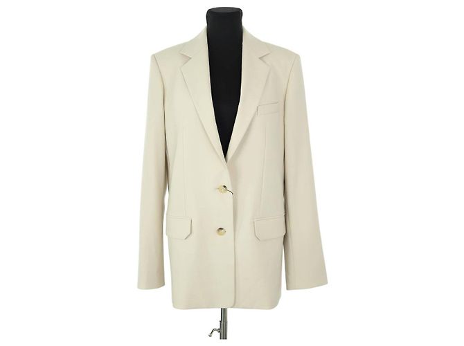 Helmut Lang Beige Wool Blazer