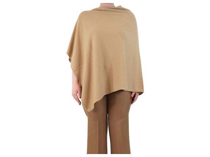 Crimson Beige klassischer Poncho - Einheitsgröße