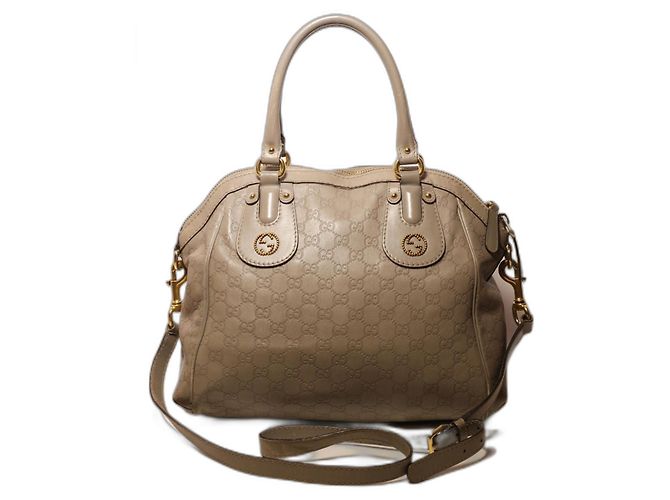 Increíble bolso de cuero Gucci Gris