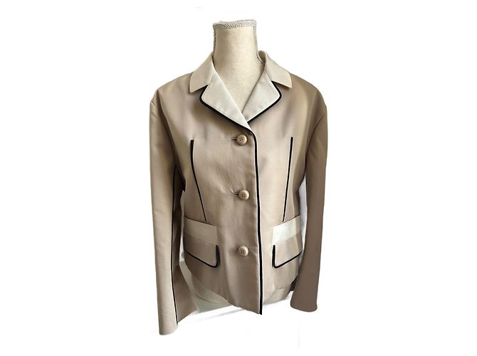 Prada jacket beige polyester size 42