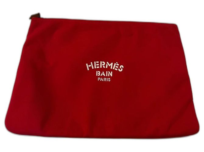 Hermès Bain Tasche Rot