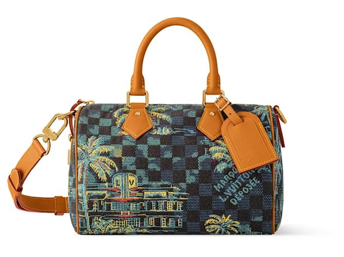 Louis Vuitton LV Speedy 25 damier marina blue Multiple colors Cloth  ref.2210992