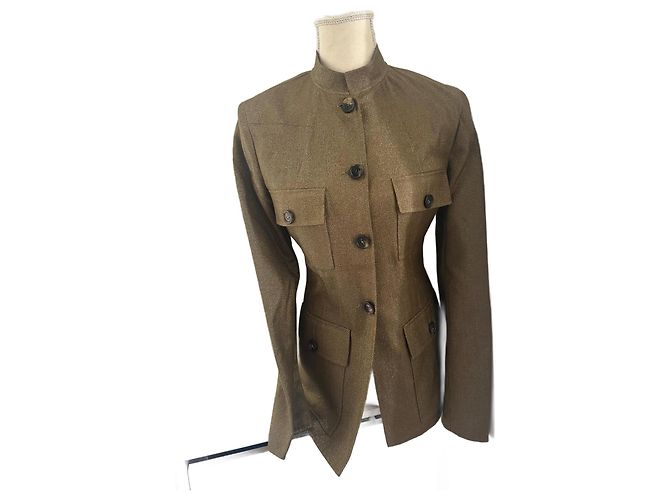 Céline Bronze Wool Jacket Size 36