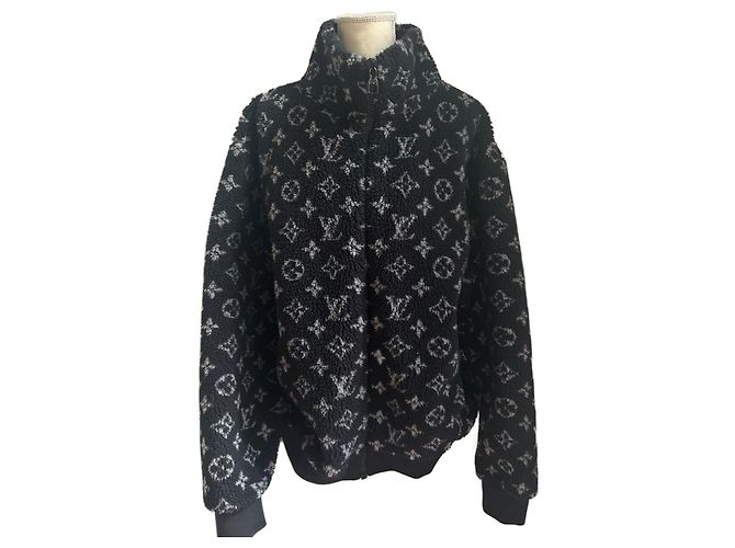 Louis Vuitton Monogram Jacquard Jacke Schwarz L
