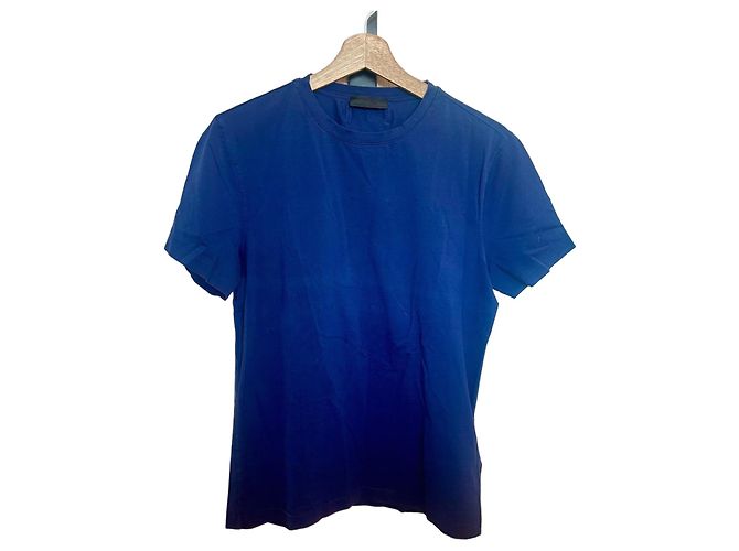 Camiseta Prada azul marinho de algodão