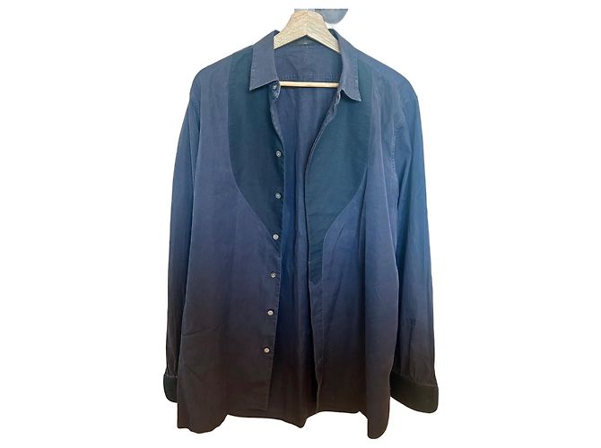 Camicia Louis Vuitton in cotone blu navy Taglia L