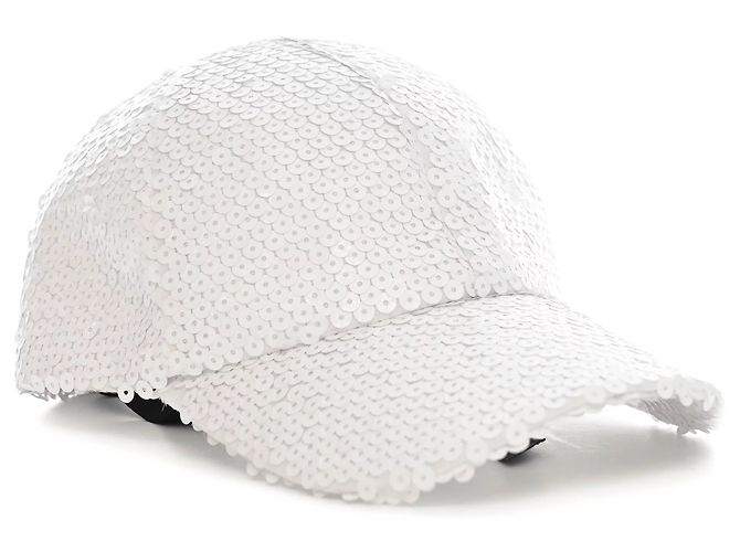 Chanel sequin cap white