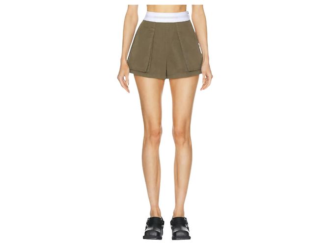 Short cargo de cintura alta Alexander Wang US6 Caqui