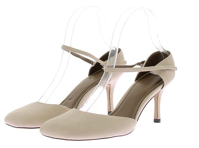 Autre Marque GIA STUDIOS Riemchen Sandalen aus Leder Camel Kamel