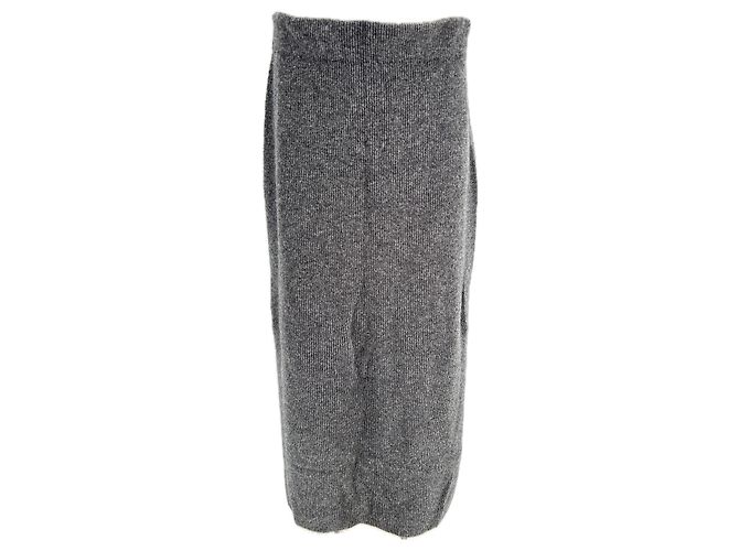Massimo Dutti Wollrock lang Grau
