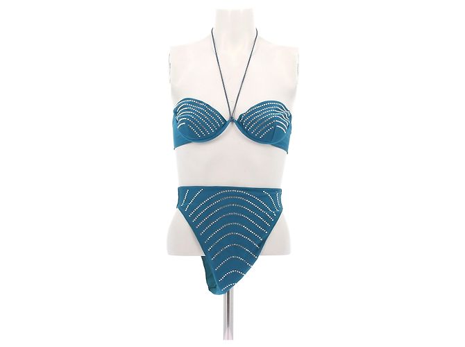 Autre Marque Bikini in Blau mit Strass