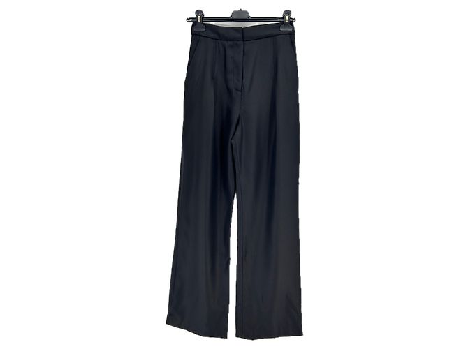 Autre Marque Calça de lã misturada "Jade" Preto