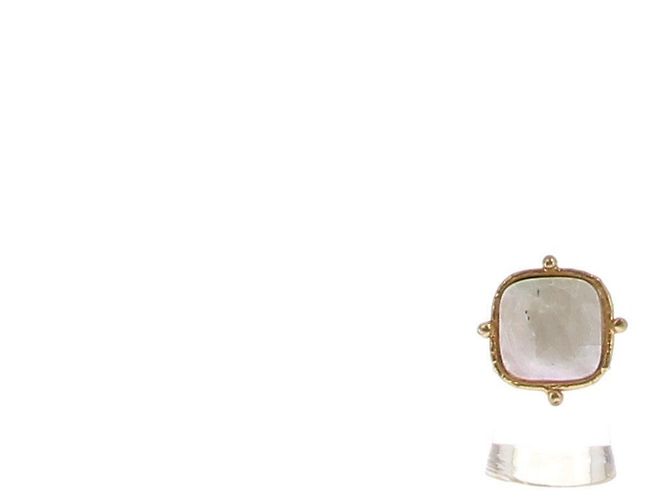 Autre Marque Bague dorée et pierre semi-précieuse