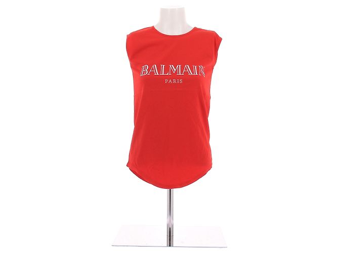 Balmain Canotta rossa Rosso