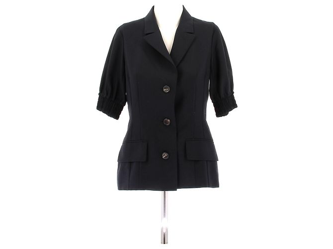 Nina Ricci Mischwolljacke Schwarz