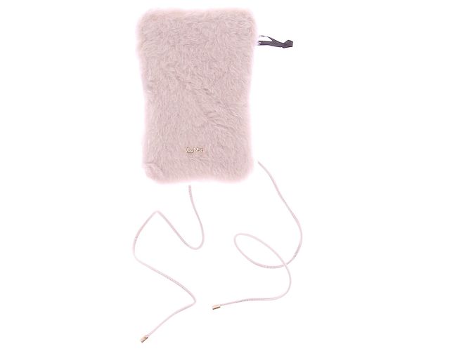 Max Mara Handytasche aus Lammfell Weiß