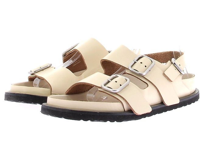 Birkenstock Leder-Sandalen "Milano" Kamel