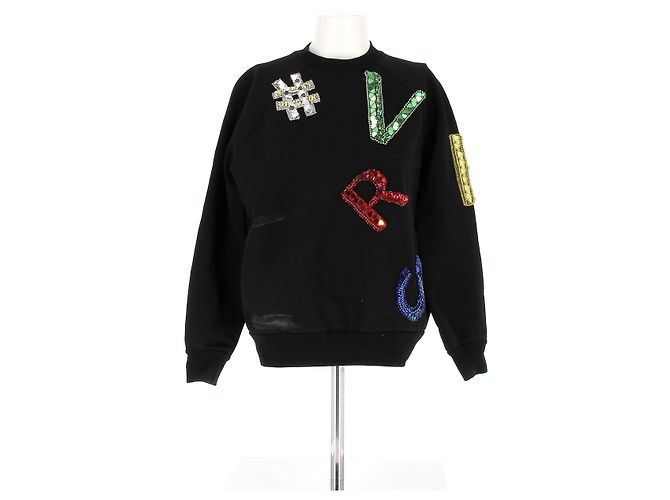Versace Sweatshirt noir cut-out au dos