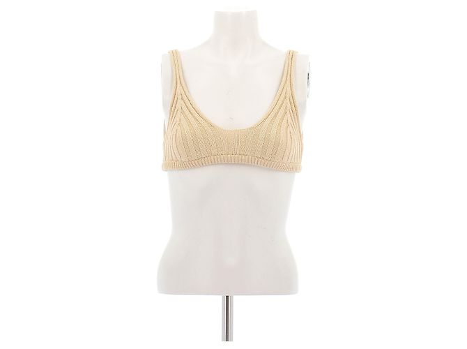Autre Marque The Knotty Ones Stricktop Camel Baumwolle S Kamel