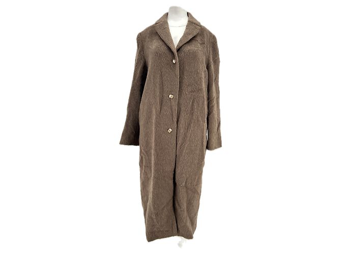 Autre Marque Cappotto di lana "Danielle" Marrone