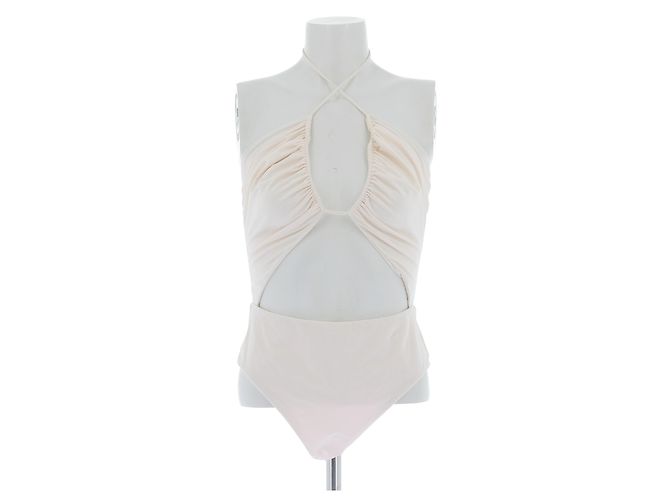 Autre Marque Einteiliger Badeanzug in Creme Khaki