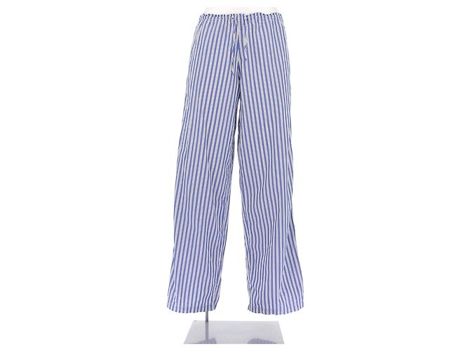 Autre Marque Pantalón a rayas azules y blancas