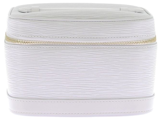 Louis Vuitton Necessaire de couro texturizado Branco