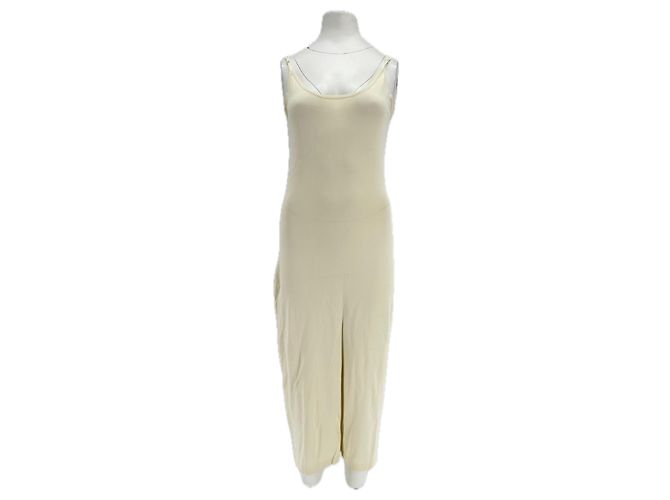 Vestido maxi sem alças ecru By Malene Birger Caqui