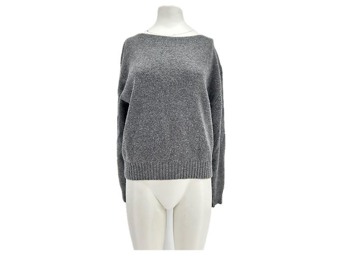 Massimo Dutti Wollpullover Dunkelgrau S 