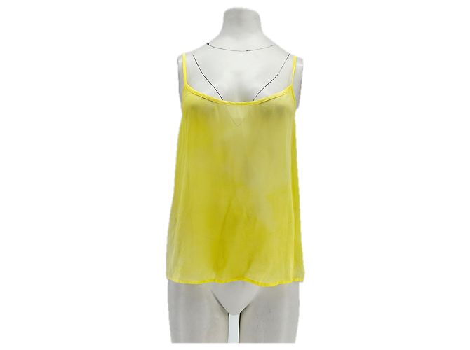 Autre Marque Top in seta gialla con spalline SUNDAY SAINT-TROPEZ Giallo