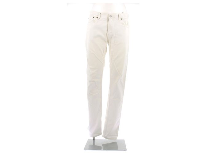 Vaqueros Acne Studios blancos de algodón 