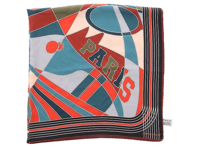 Lenço de seda "Longchamp Paris 1948"