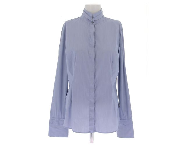 Camicia Brunello Cucinelli in cotone blu XL
