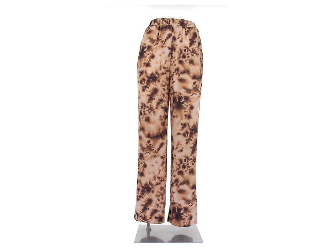 Nanushka Hose mit Bicolor Print Braun