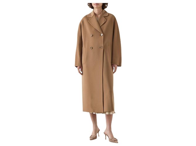 Abrigo de lana MAX MARA con botones M Castaño