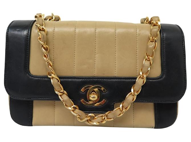 Timeless VINTAGE CHANEL MINI CLASSIC TIMLESS FLAP BAG LEATHER HANDBAG  ref.2213483