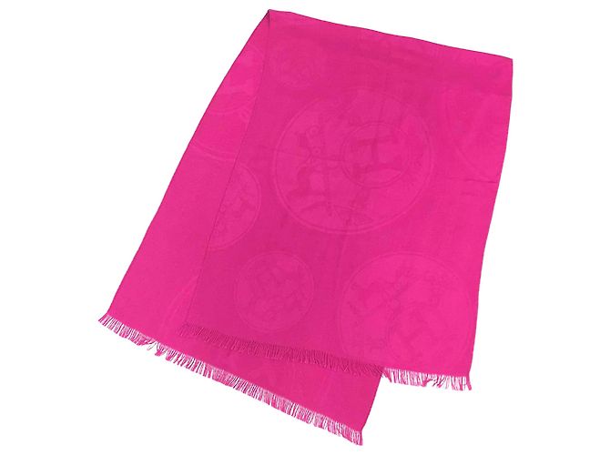 Hermès Stola in cashmere e seta Hermes in rosa