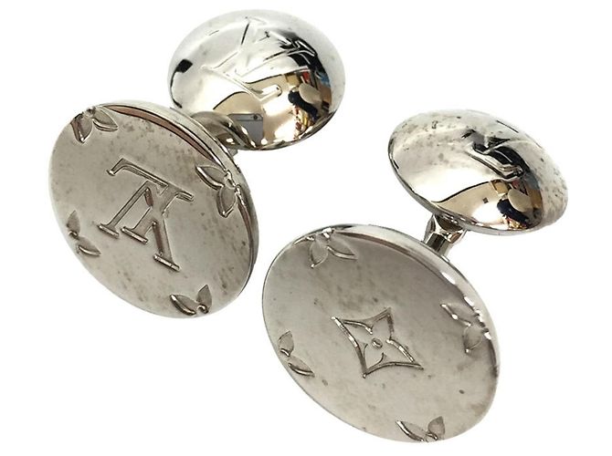 Louis Vuitton Monogram Cufflinks Silvery