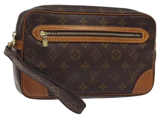 LOUIS VUITTON Monogram Marly Dragonne GM Bolsa Clutch M51825 LV Auth BA1631 Monograma Lona  ref.2213930