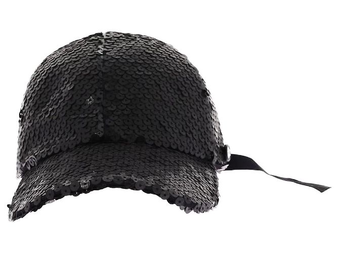 Chanel cap black sequins